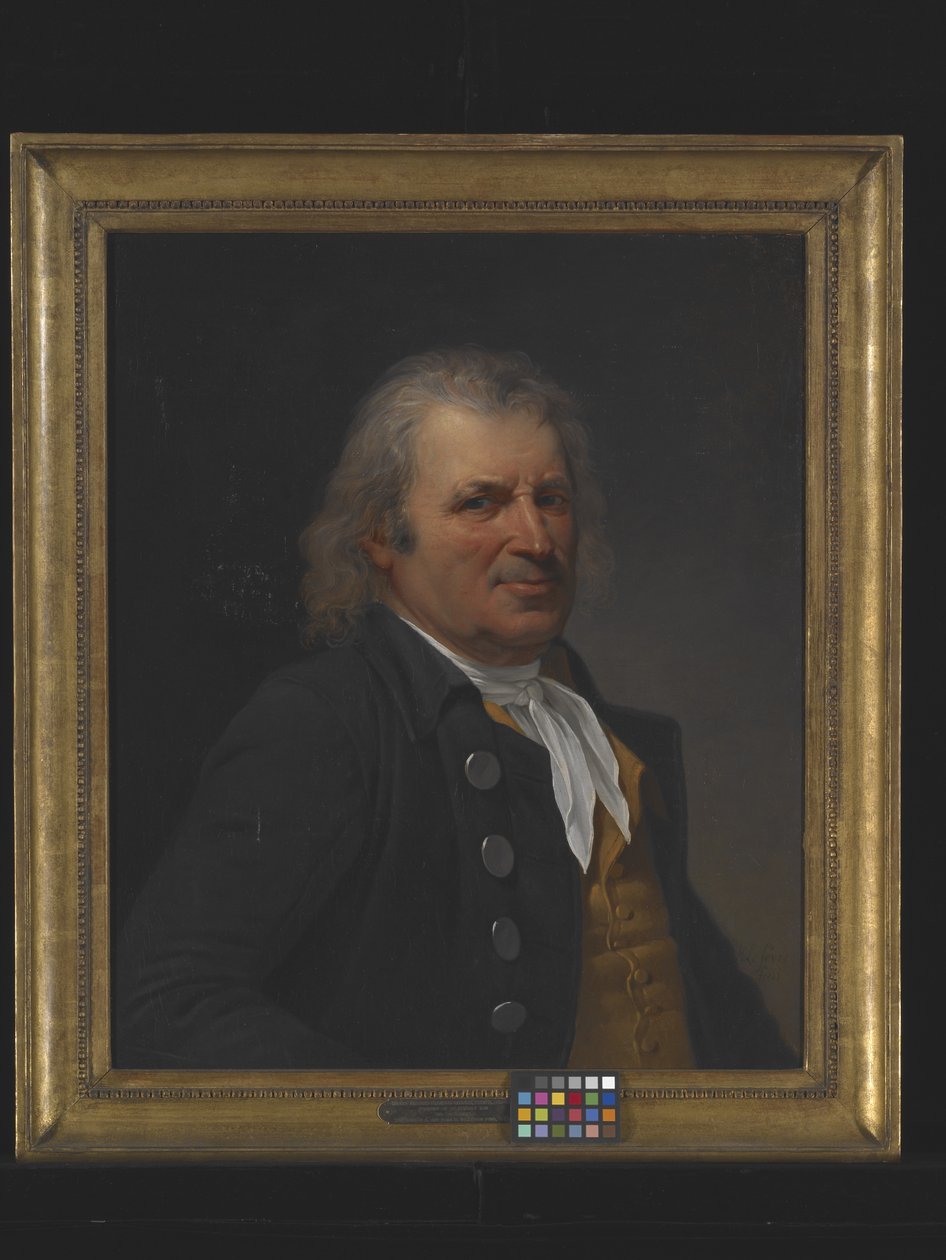 Retrato de um homem idoso (óleo sobre tela) de Robert Lefevre
