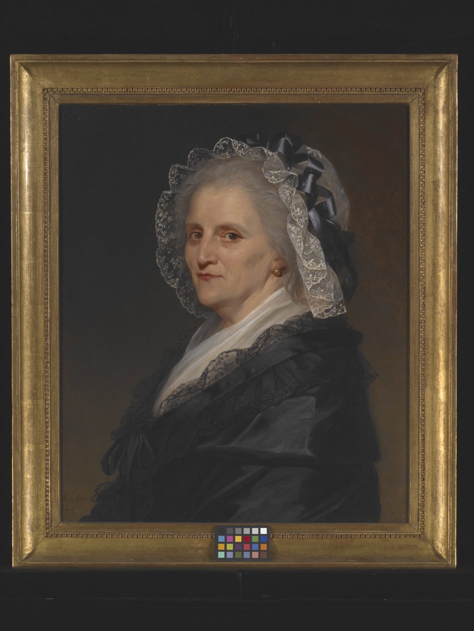 Retrato de uma mulher idosa (óleo sobre tela) de Robert Lefevre
