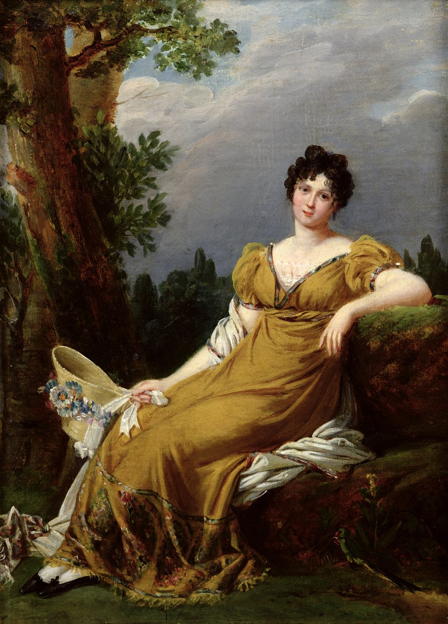 Retrato de uma mulher sentada de Robert Lefevre