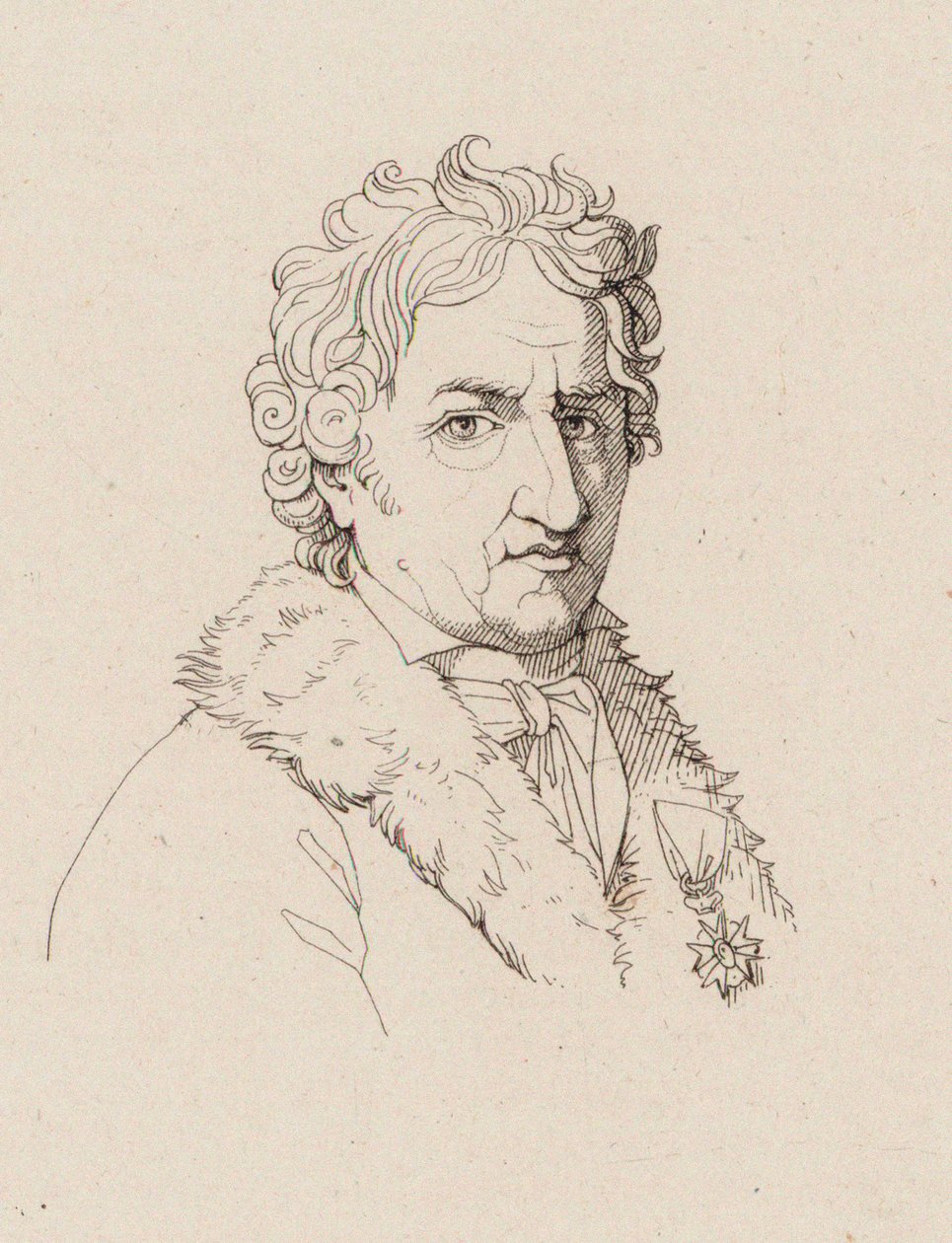 Retrato do compositor Pierre-Alexandre Monsigny 1729-1817, c. 1810. de Robert Lefevre