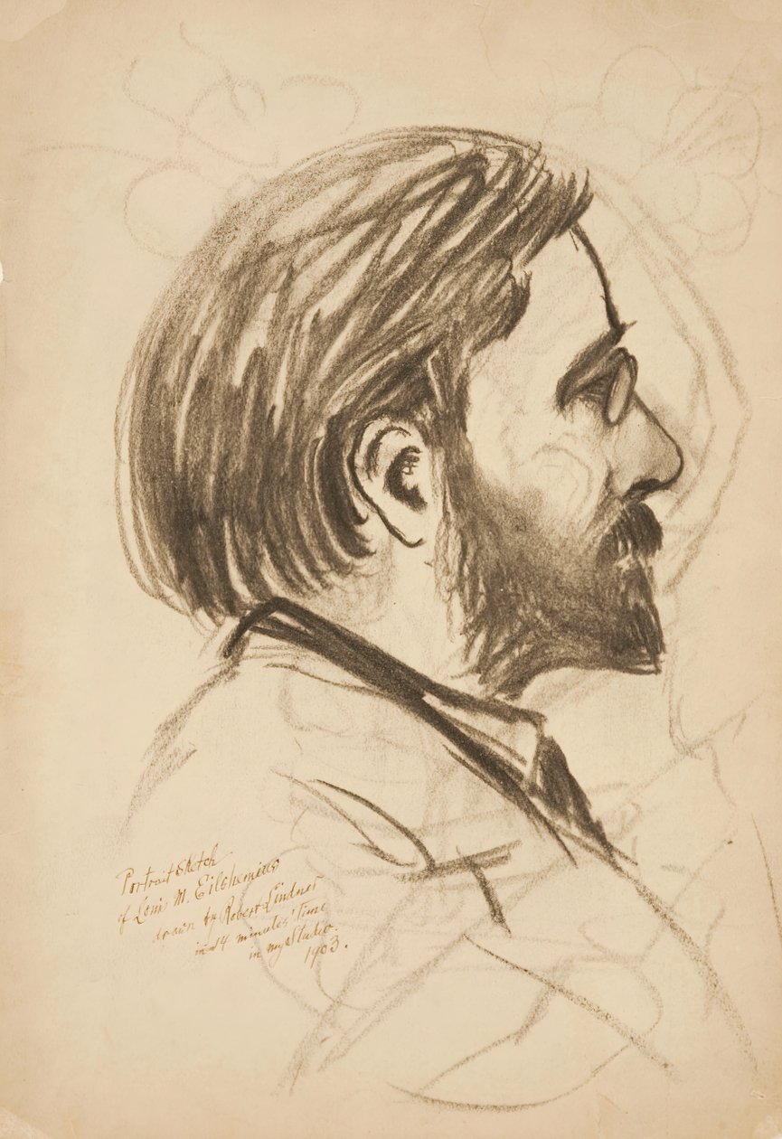 Esboço do retrato de Louis M. Eilshemius, 1903. de Robert Lindner
