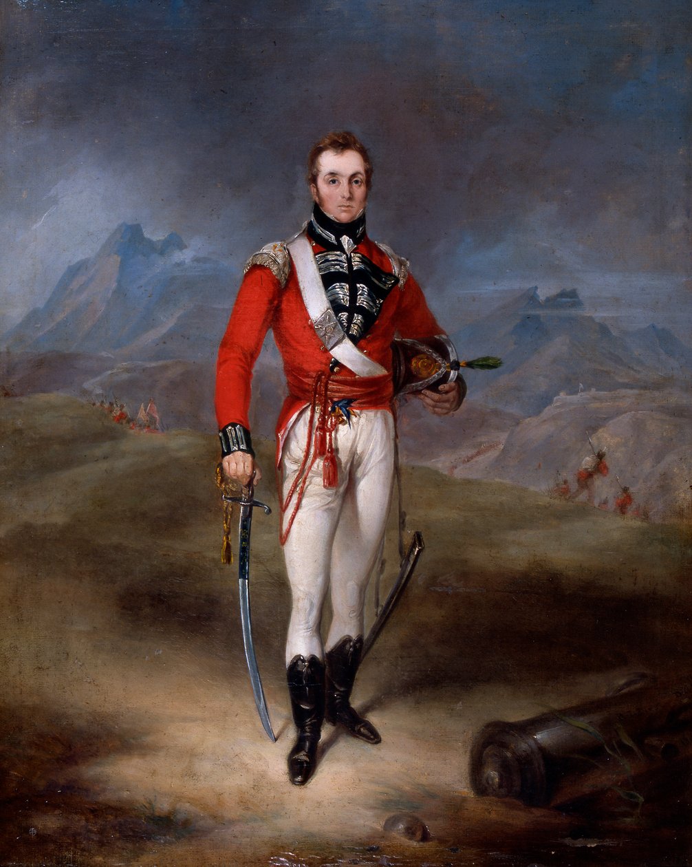 Retrato do Major Lambert Brabazon Urmston, vestindo o uniforme do 45º Regimento de Robert Lucas West