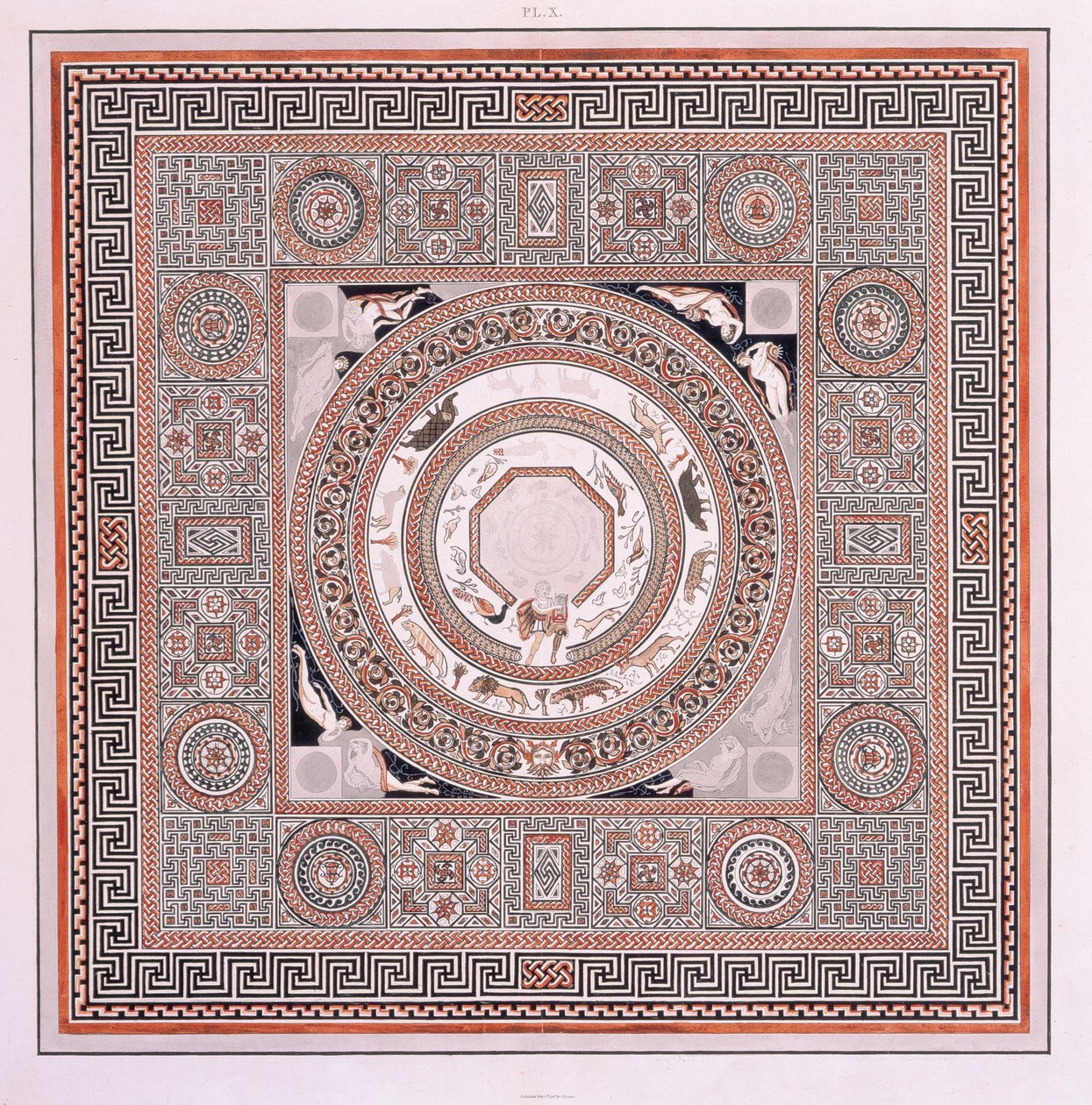 O Grande Pavimento: o Mosaico de Orfeu na Woodchester Roman Villa de Robert and Lysons Samuel (after) Smirke