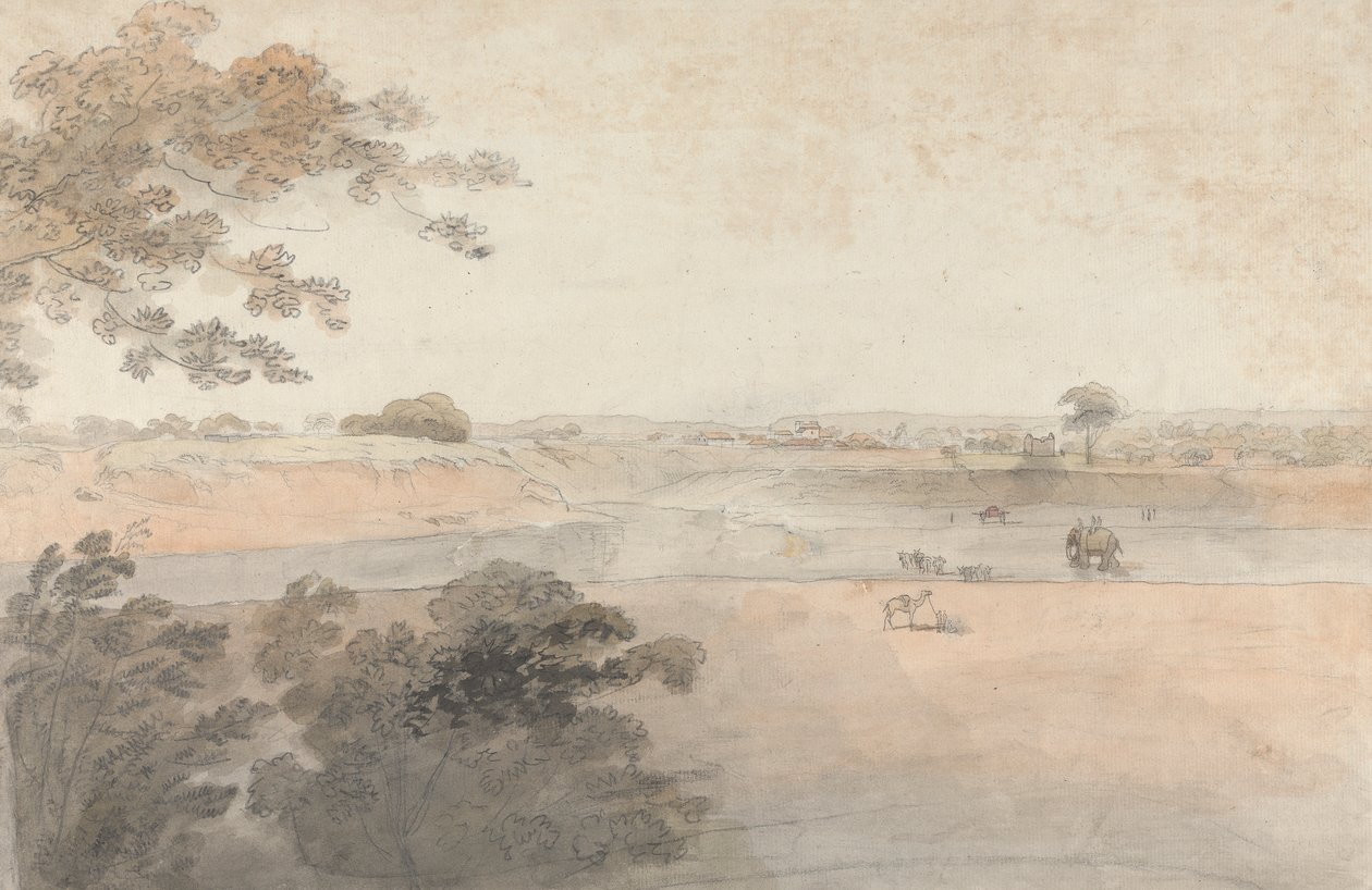 Paisagem com Camelos e Elefantes de Robert Mabon