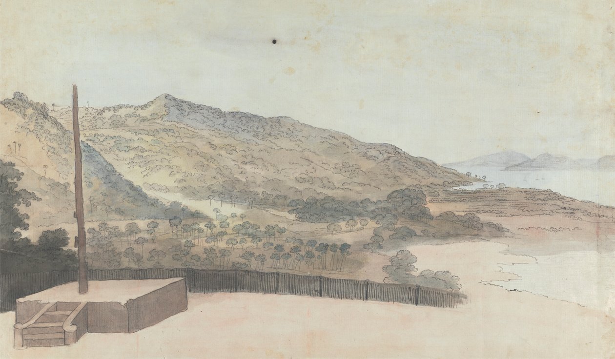 Paisagem com rio ou lago de Robert Mabon
