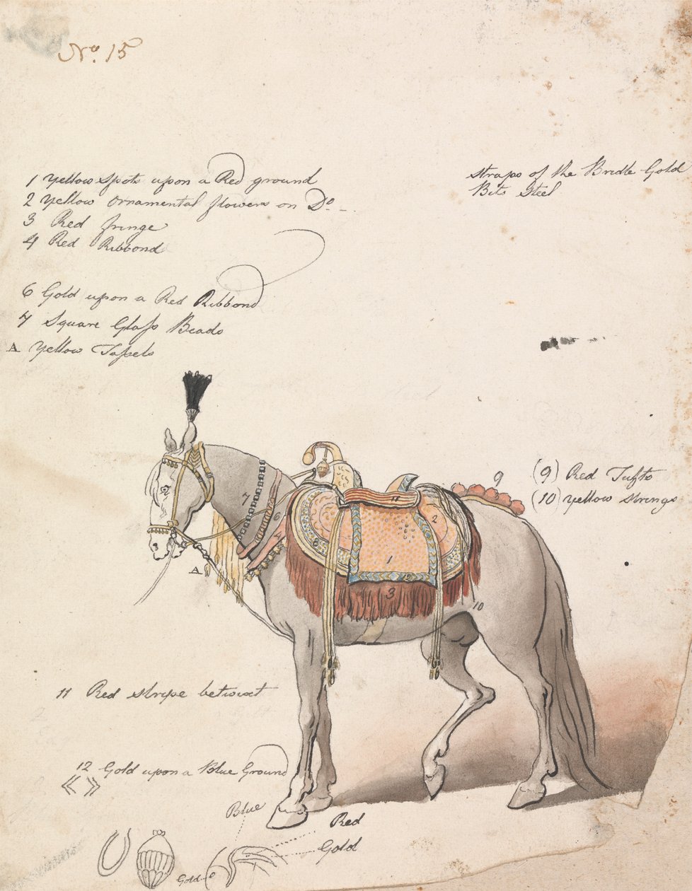 Esboço de um Cavalo de Sela Elaborada de Robert Mabon