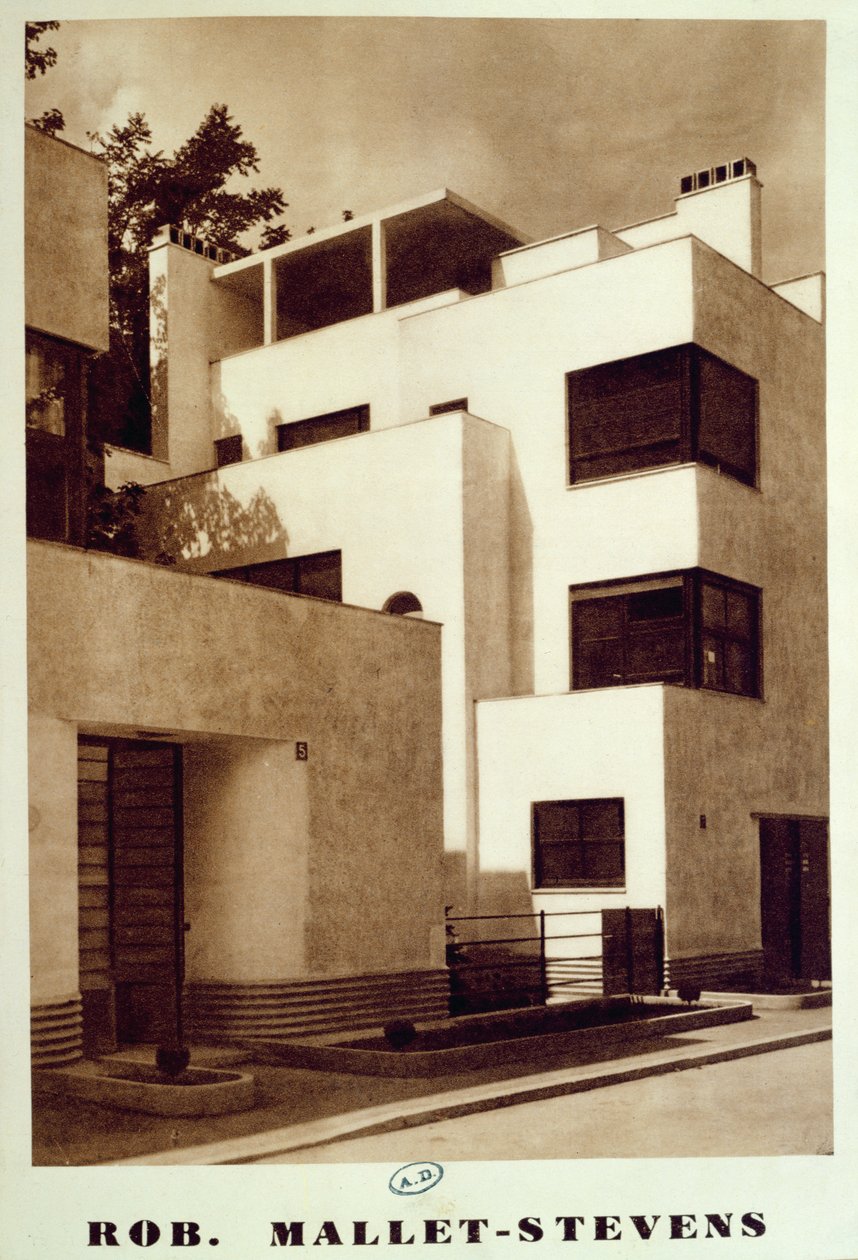 Casa na rue Mallet-Stevens, 16º Arrondissement, em Paris, c.1930 de Robert Mallet Stevens