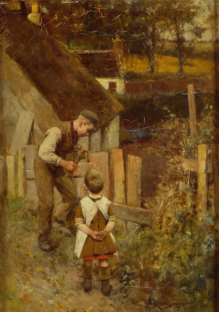 Remendar a vedação (óleo sobre tela) de Robert McGregor