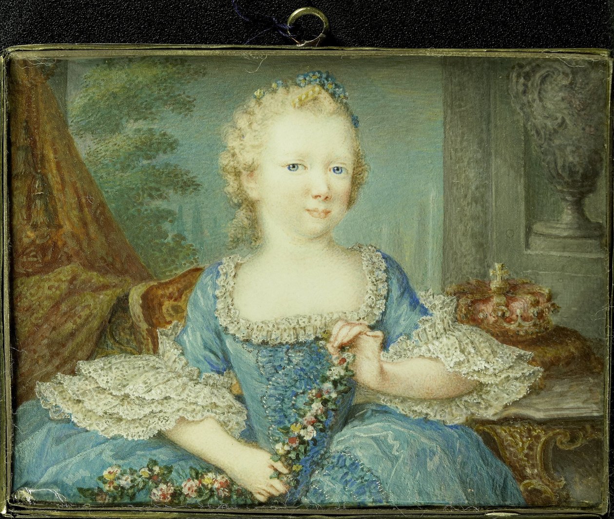 Wilhelmina Carolina (Carolina; 1743-87), princesa de Orange-Nassau, filha de Guilherme IV e irmã de Guilherme V, quando criança de Robert Mussard