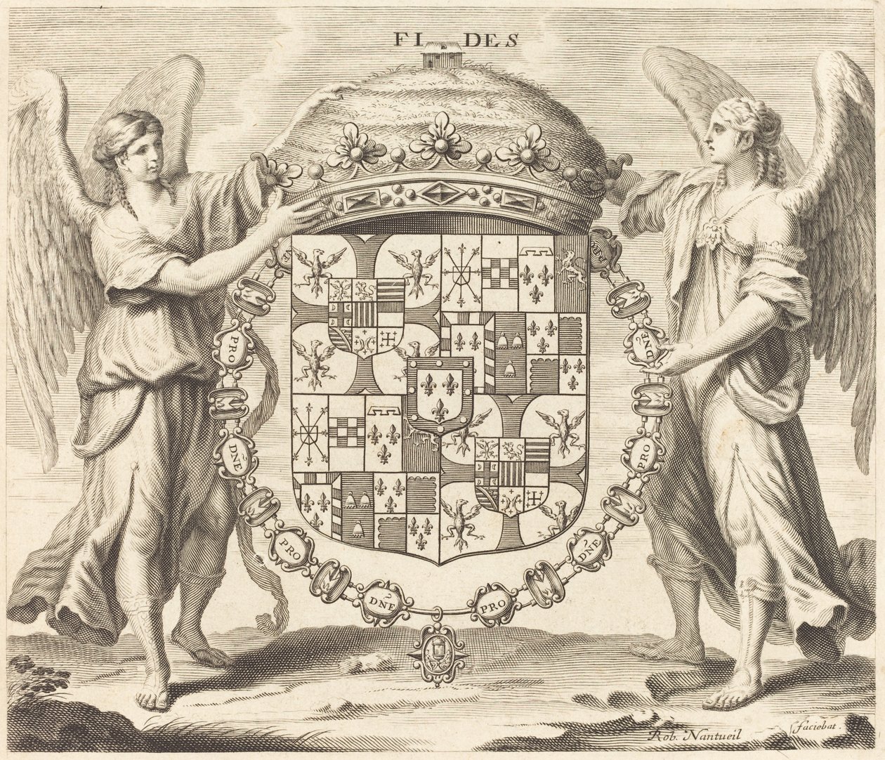 Armas de Carlos II, Duque de Mântua de Robert Nanteuil
