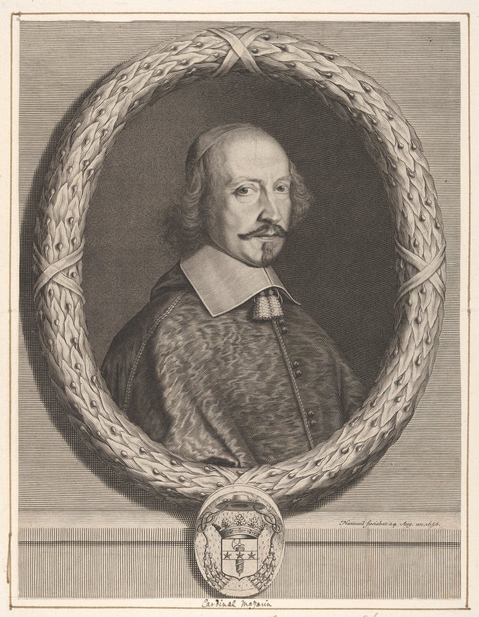 Cardeal Jules Mazarin, 1656. de Robert Nanteuil