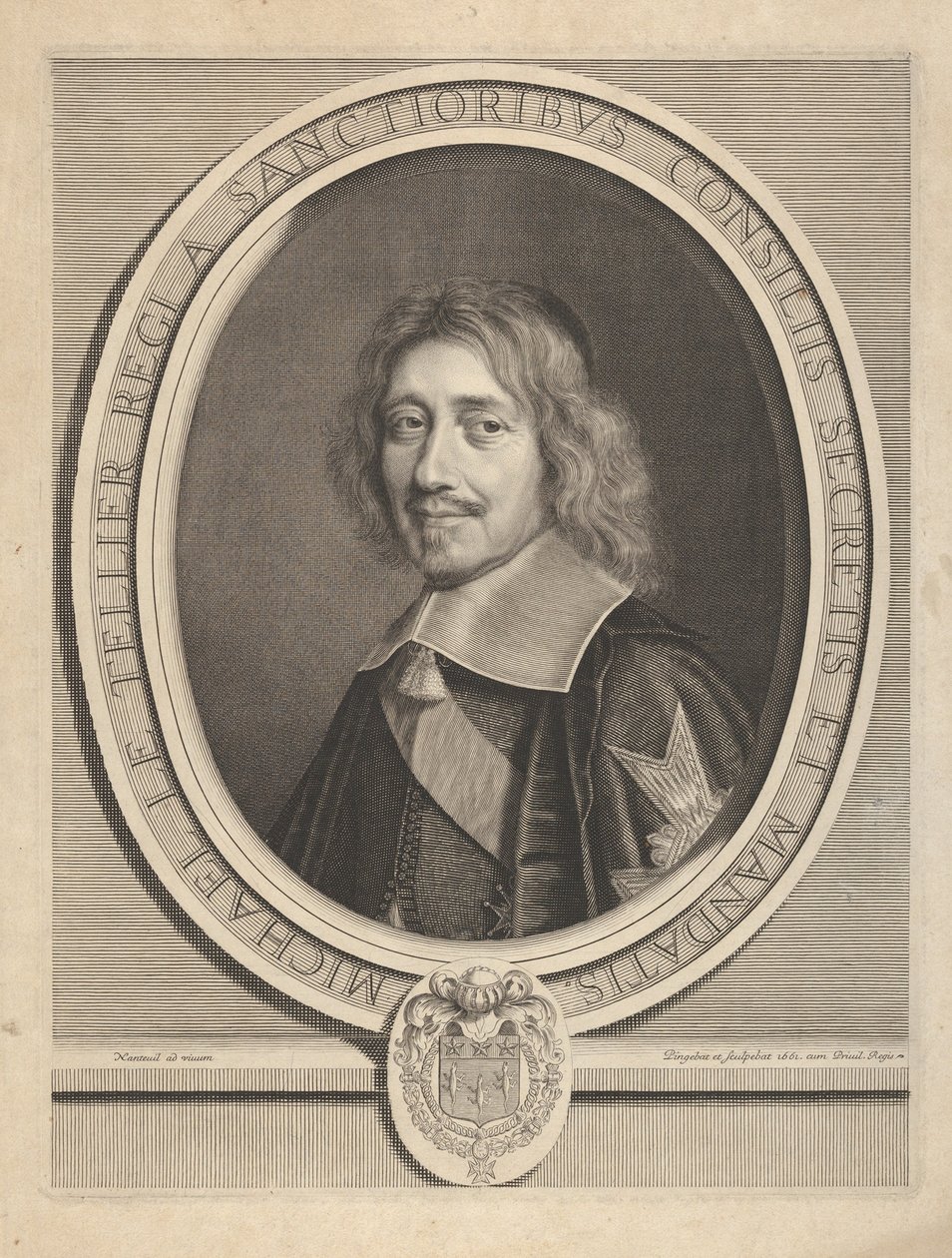 Chanceler Michael IV Le Tellier, ca. 1661 de Robert Nanteuil