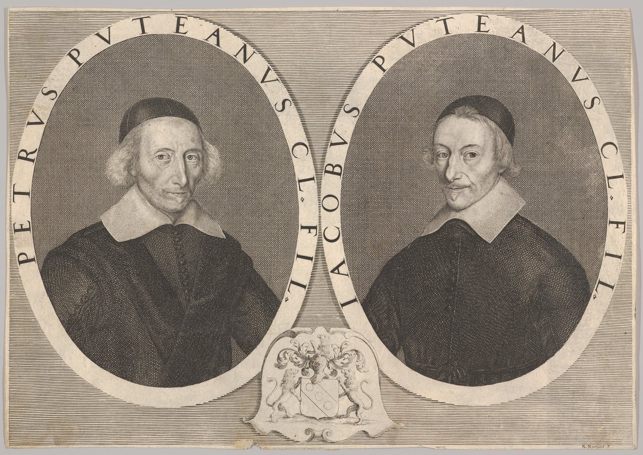 Retrato duplo de Pierre e Jacques Dupuy, ca. 1648-49. de Robert Nanteuil