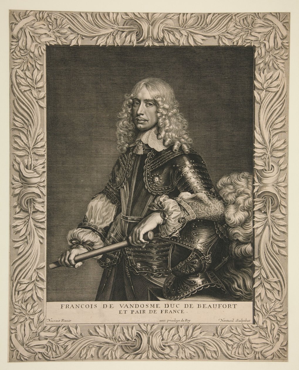 François de Vendôme, duque de Beaufort e par de França (duque de Beaufort e nobre de França) de Robert Nanteuil