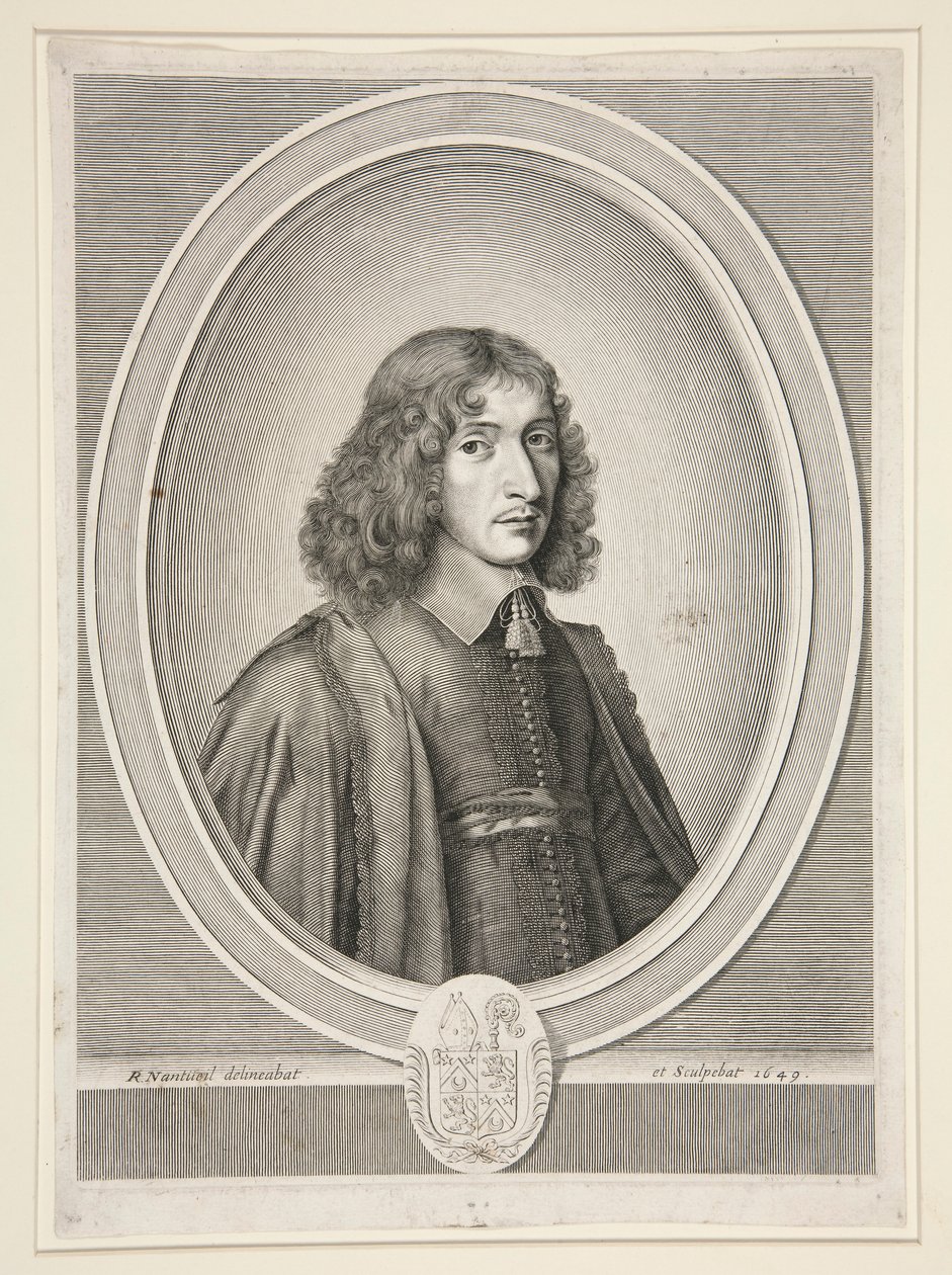 Fran?ois Mol?, Abade de Sainte-Croix de Bordeaux, então Mestre de Pedidos (1625-1712) de Robert Nanteuil