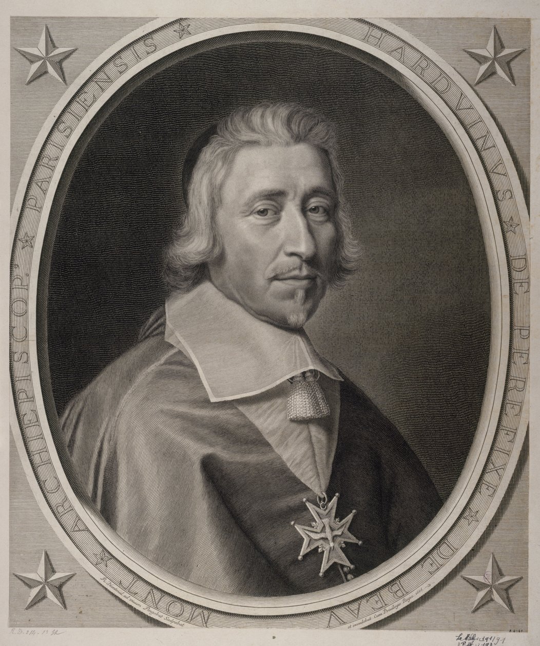 Hardouin de Péréfixe de Beaumont, arcebispo de Paris. 1665. de Robert Nanteuil