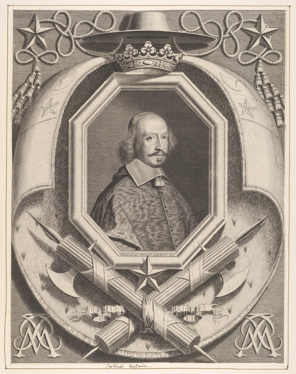 Cardeal Jules Mazarin, 1659. de Robert Nanteuil