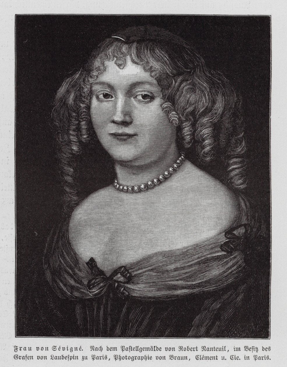 Madame de Sevigne, escritora francesa (gravura) de Robert Nanteuil