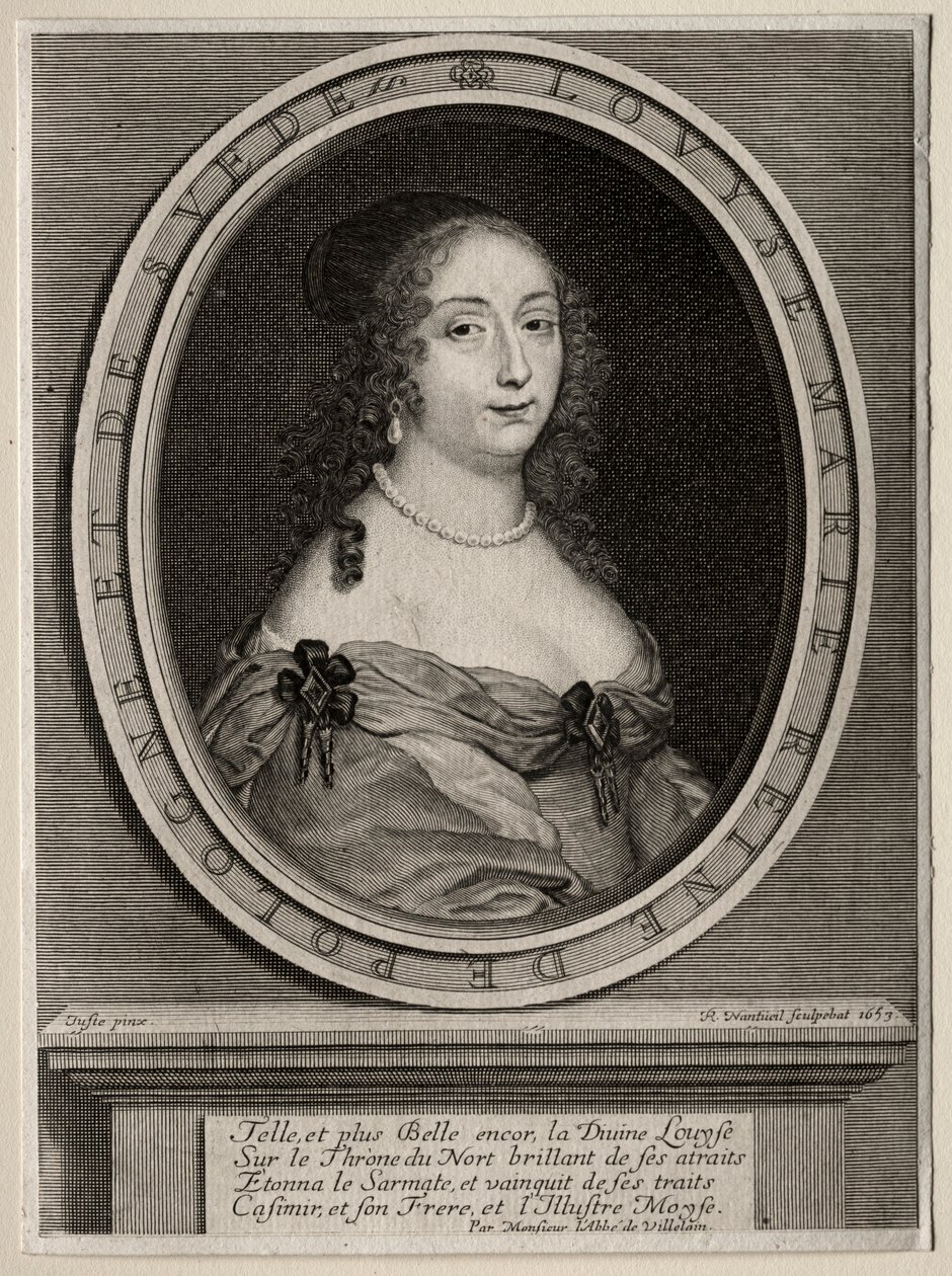Marie Louise de Gonzague, rainha da Polônia, 1653. de Robert Nanteuil