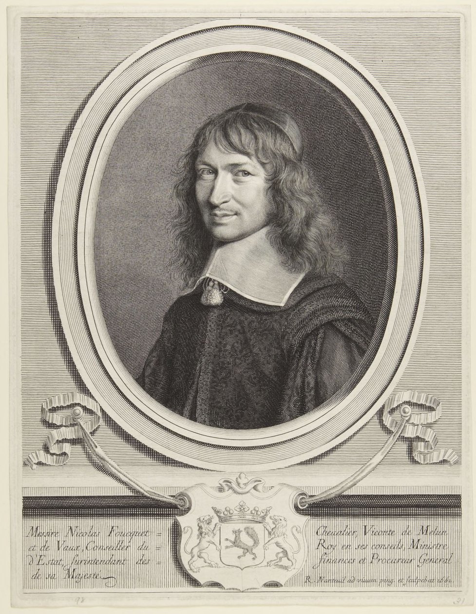 Nicolas Fouquet, visconde de Melun e de Vaux de Robert Nanteuil