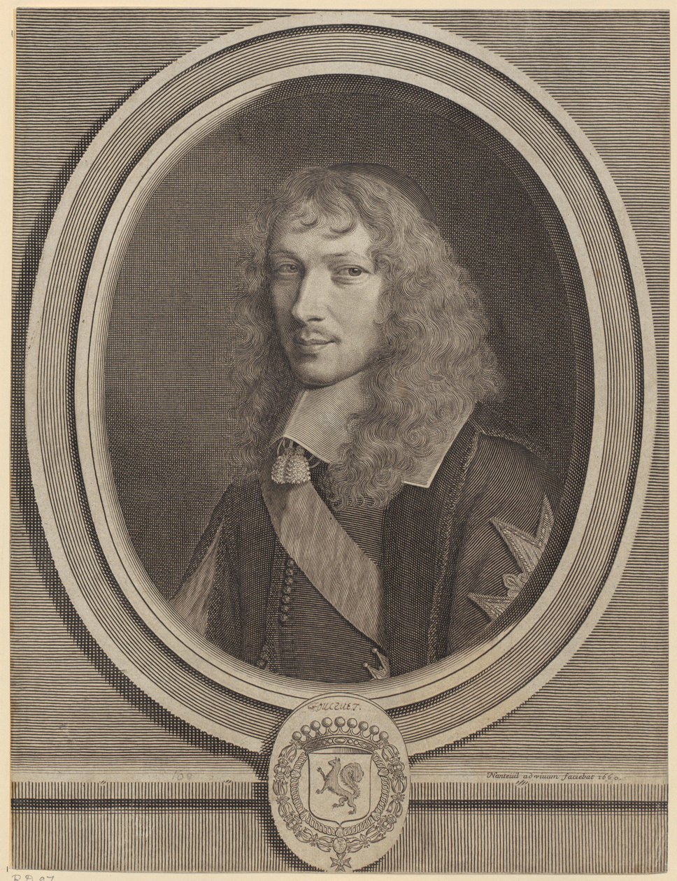 Retrato de Basile Fouquet de Robert Nanteuil