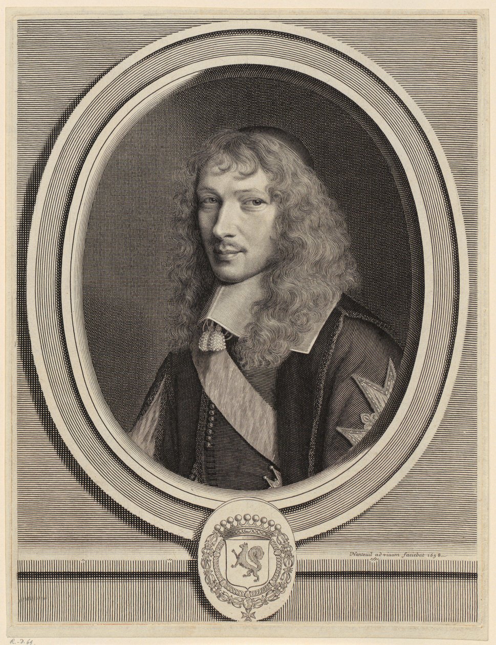 Retrato de Basile Fouquet, clérigo de Robert Nanteuil