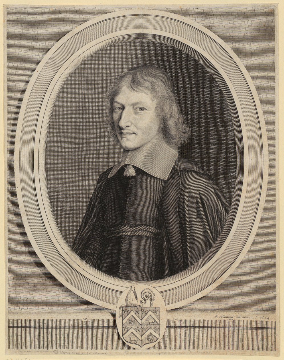 Retrato de Dominique de Ligny de Robert Nanteuil
