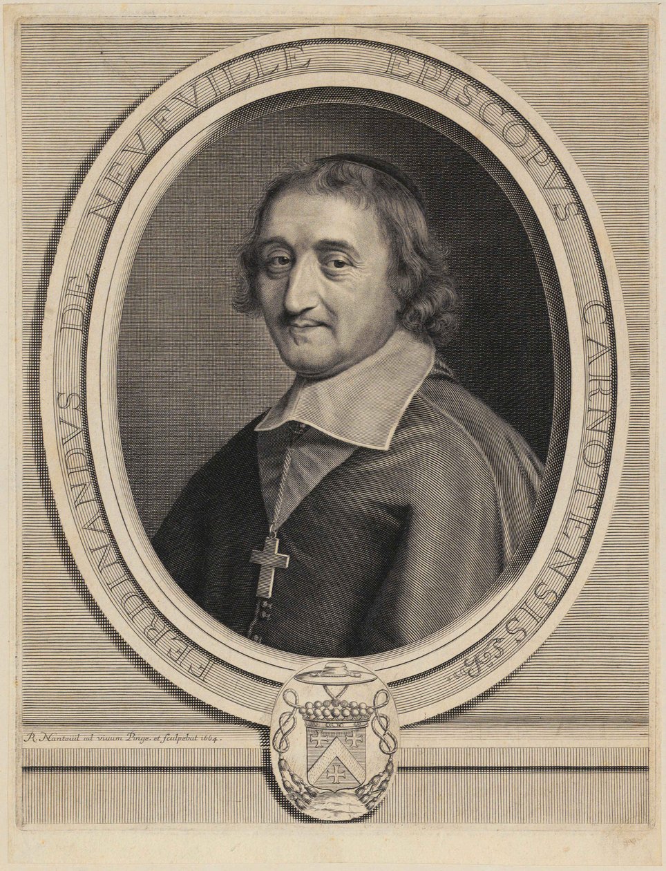 Retrato de Ferdinand de Neufville de Villeroy de Robert Nanteuil