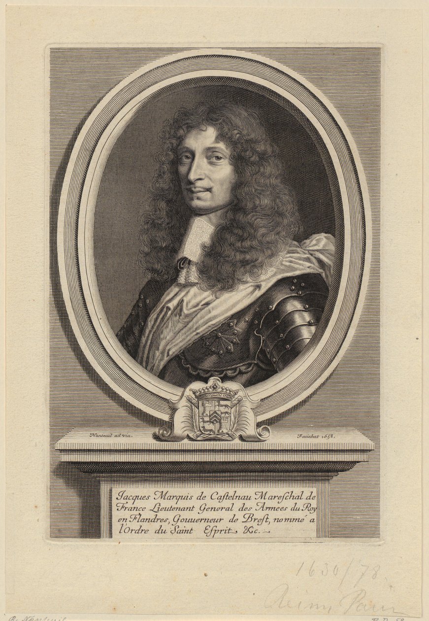Retrato de Jacques II de Castelnau, marechal de França de Robert Nanteuil
