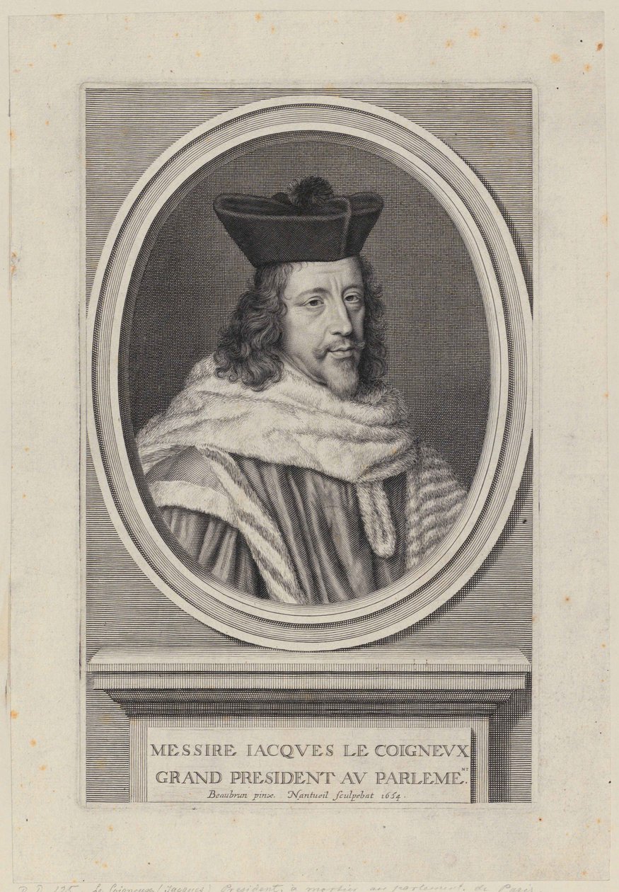 Retrato de Jacques Le Coigneux de Robert Nanteuil