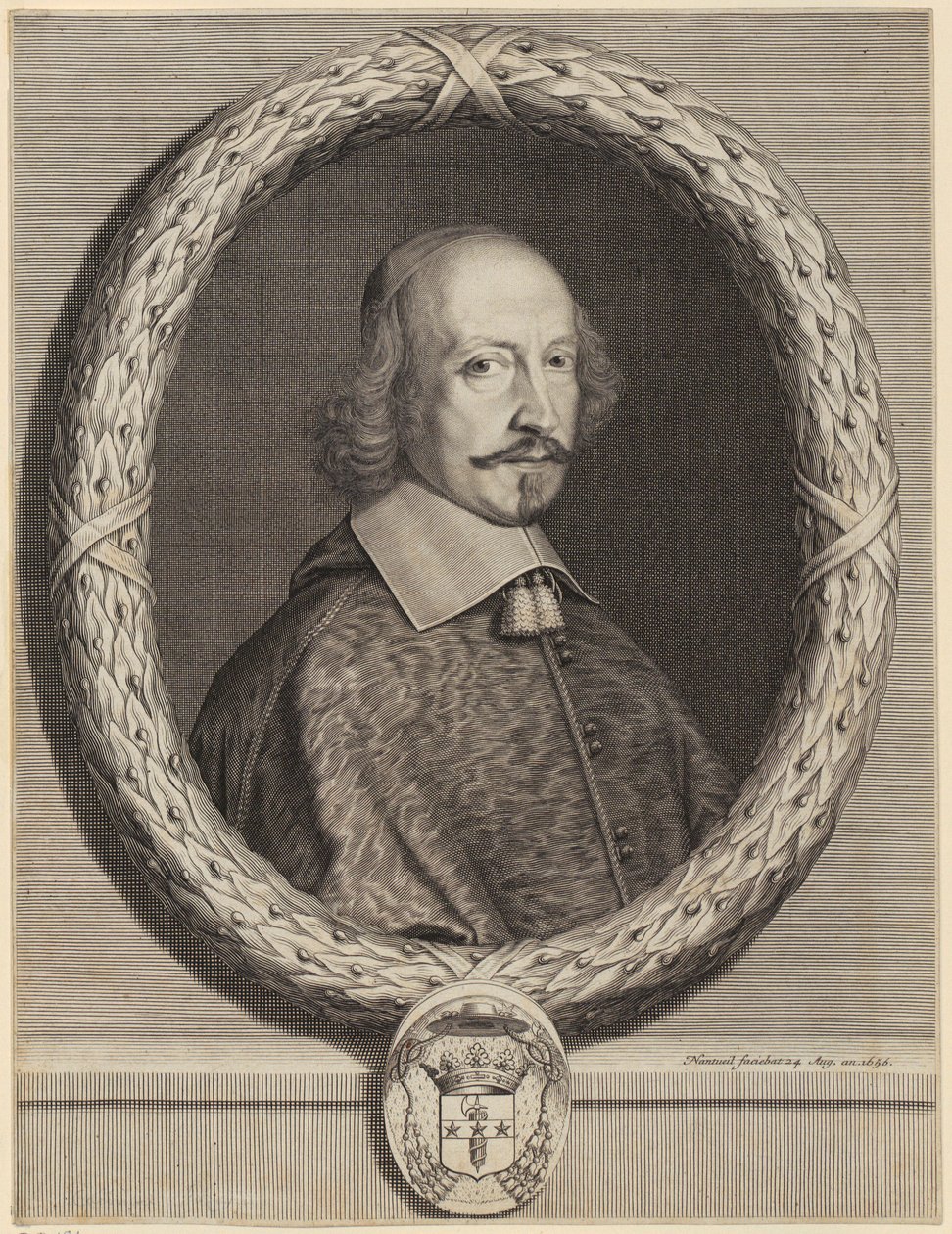 Retrato do cardeal Jules Mazarin de Robert Nanteuil