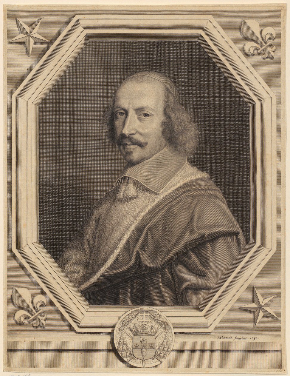 Retrato do cardeal Jules Mazarin de Robert Nanteuil