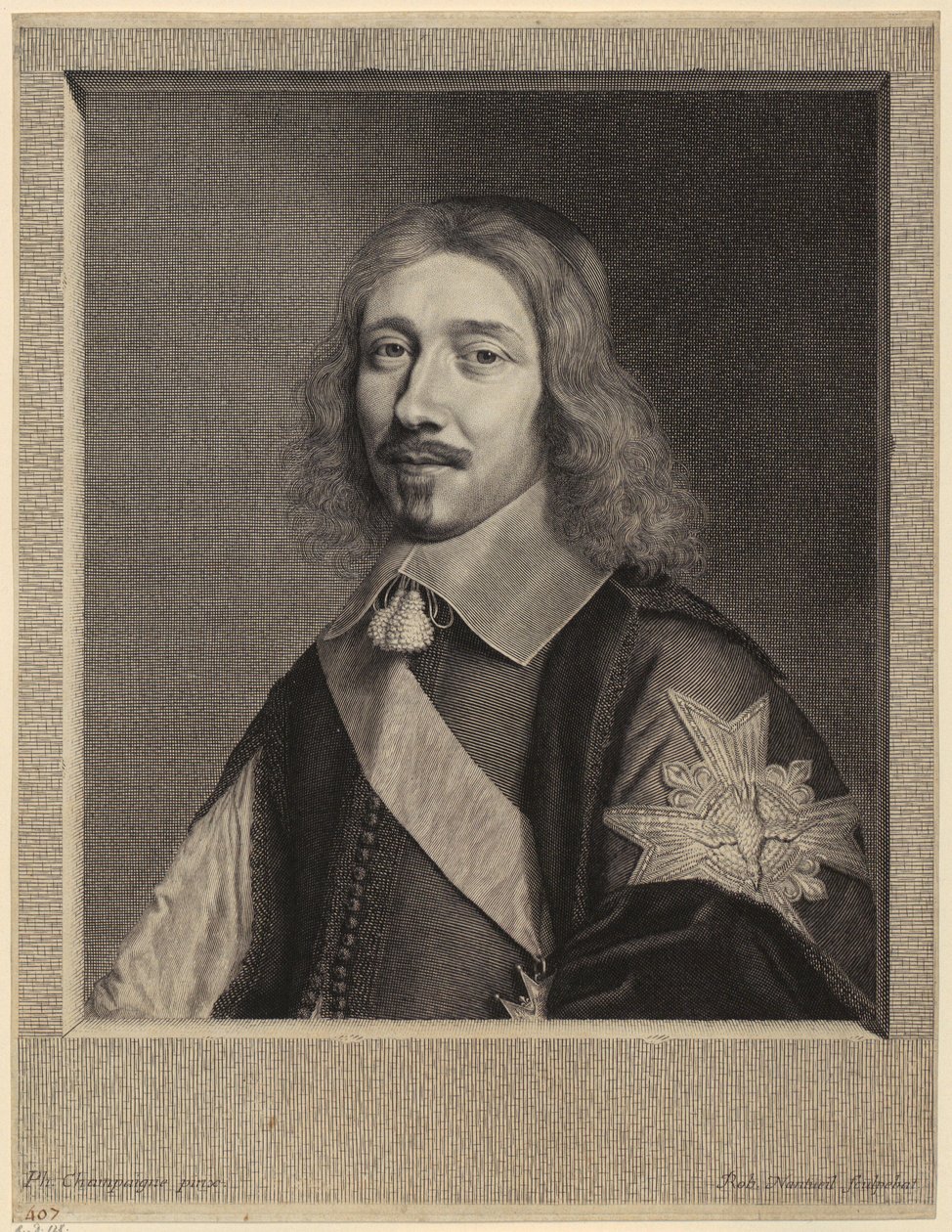 Retrato de Michel IV Le Tellier, ministro francês de Robert Nanteuil