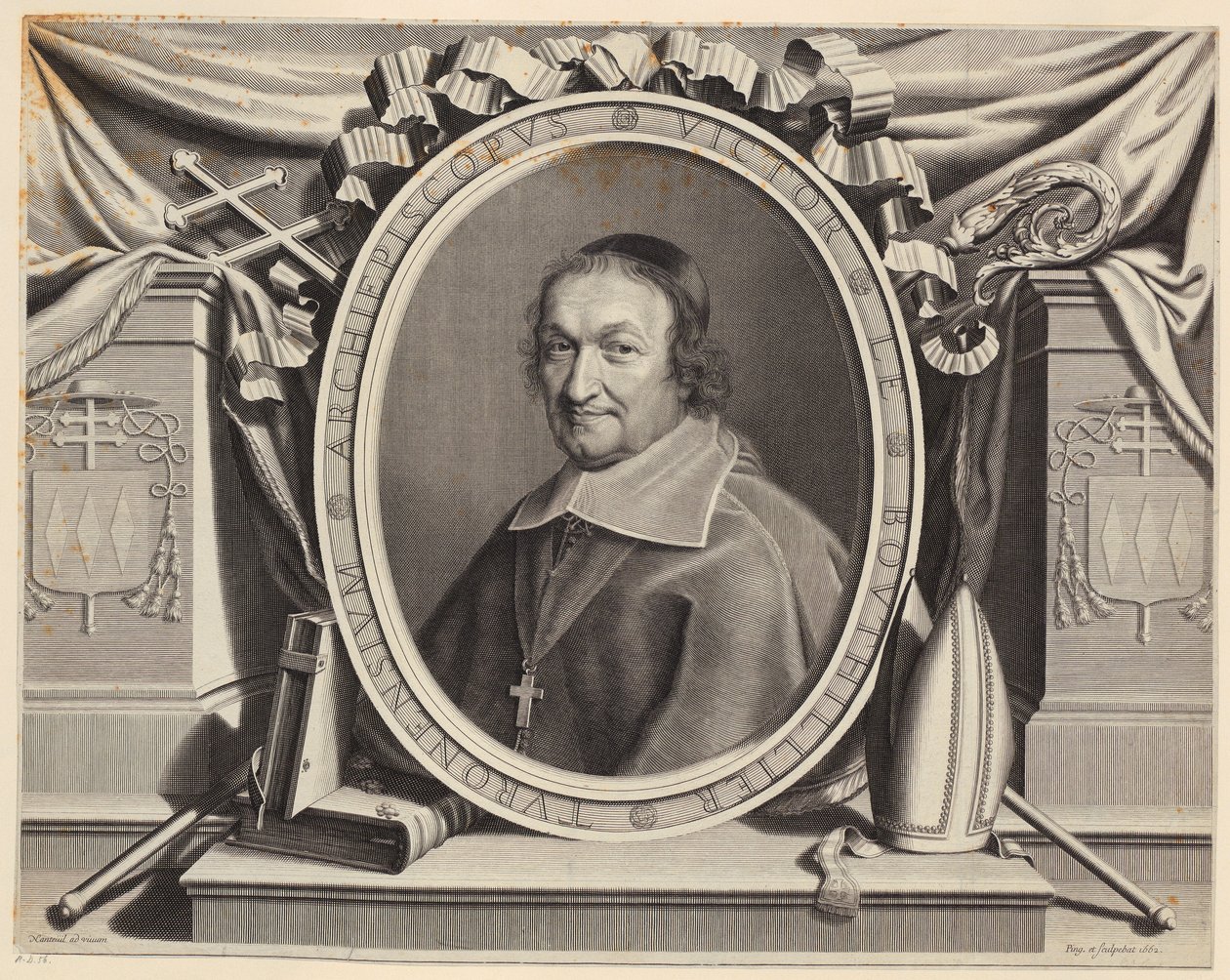 Retrato de Victor Bouthillier de Robert Nanteuil