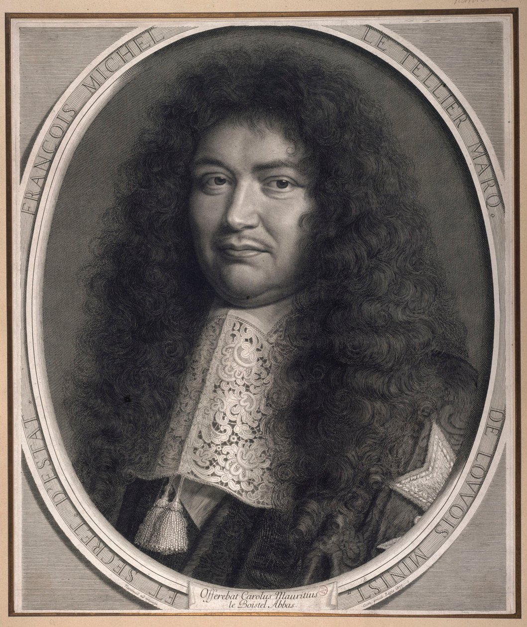 Retrato de François Michel Le Tellier, marquês de Louvois, ministro e secretário de Estado de Robert Nanteuil