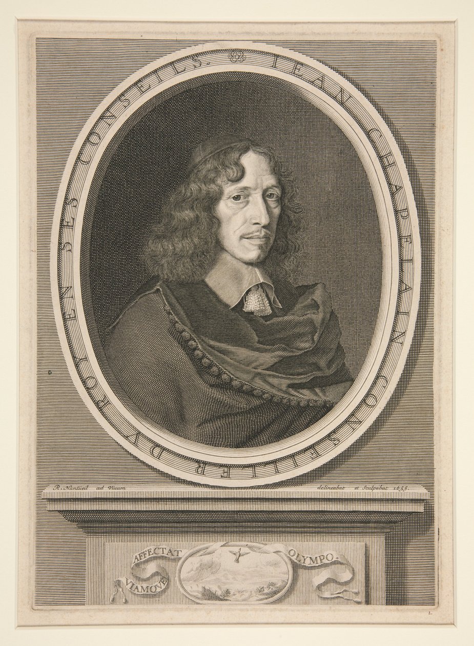 Retrato de Jean Chapelain, conselheiro do rei de Robert Nanteuil