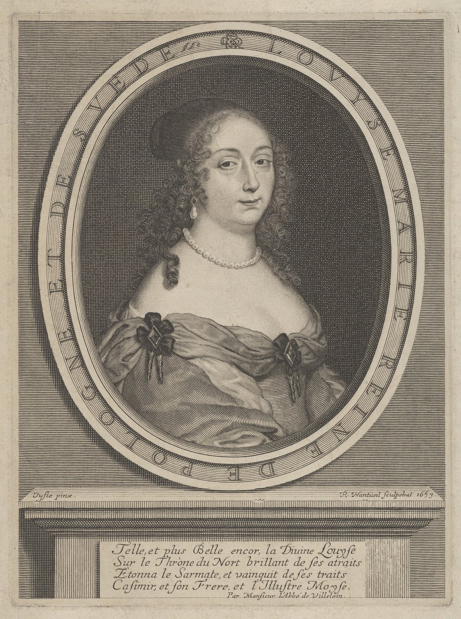 Retrato de Louise Marie, Rainha da Polónia e da Suécia de Robert Nanteuil
