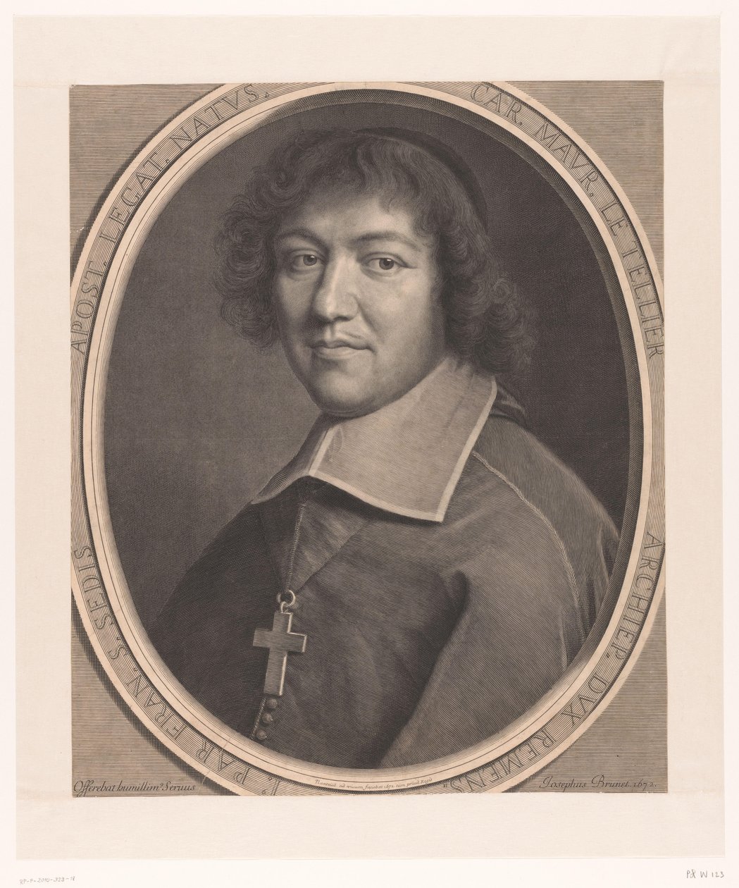 Retrato de Charles-Maurice Le Tellier Porque. Maur. Le Tellier (...) (título no objeto) de Robert Nanteuil