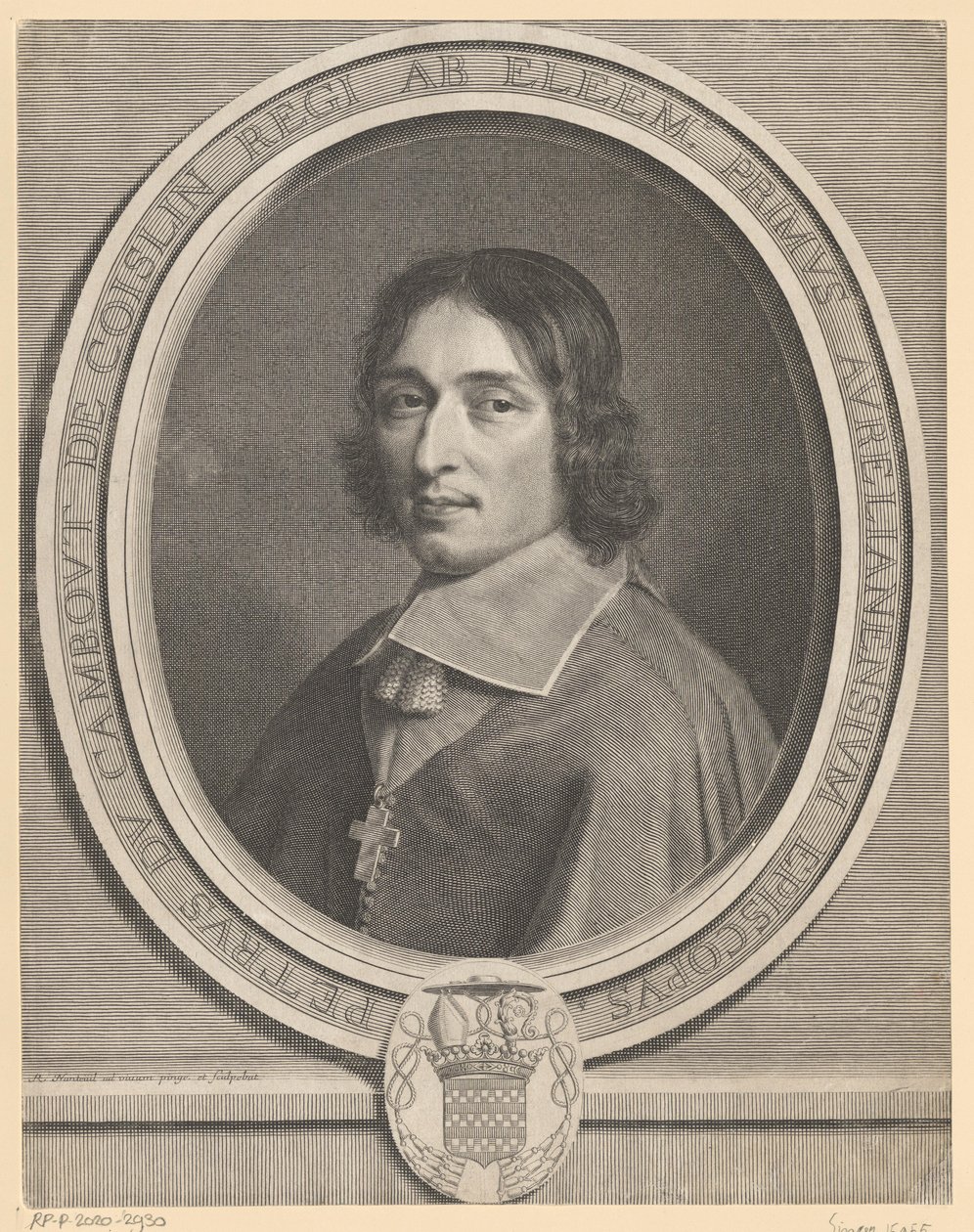 Retrato de Pierre de Cambout de Coislin de Robert Nanteuil