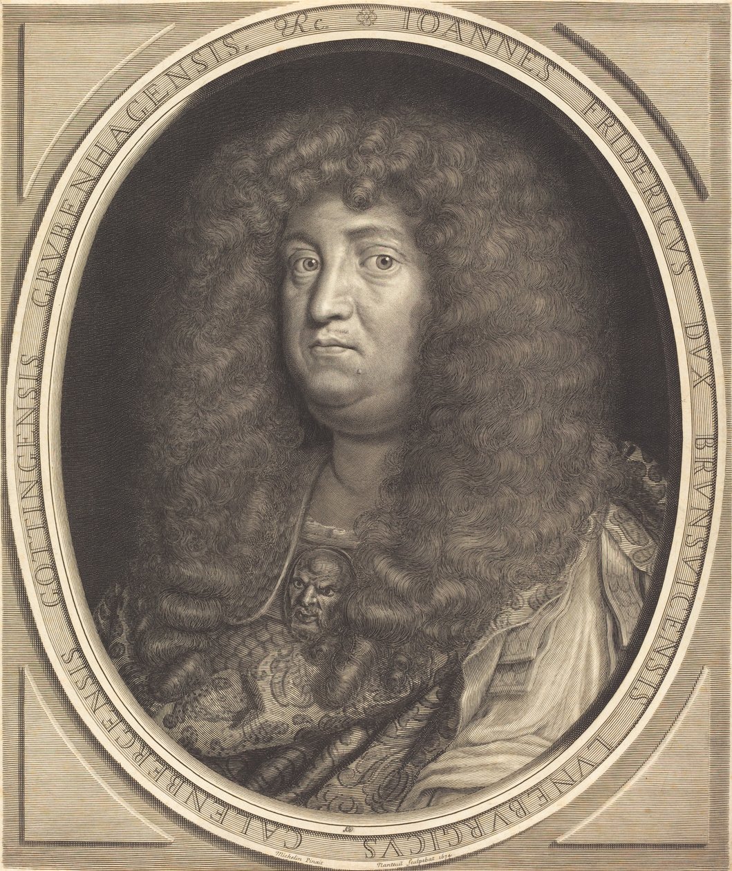 Jean-Frederic, Duque de Brunswick-Lunebourg (Hanover) de Robert Nanteuil after Jean Michelin