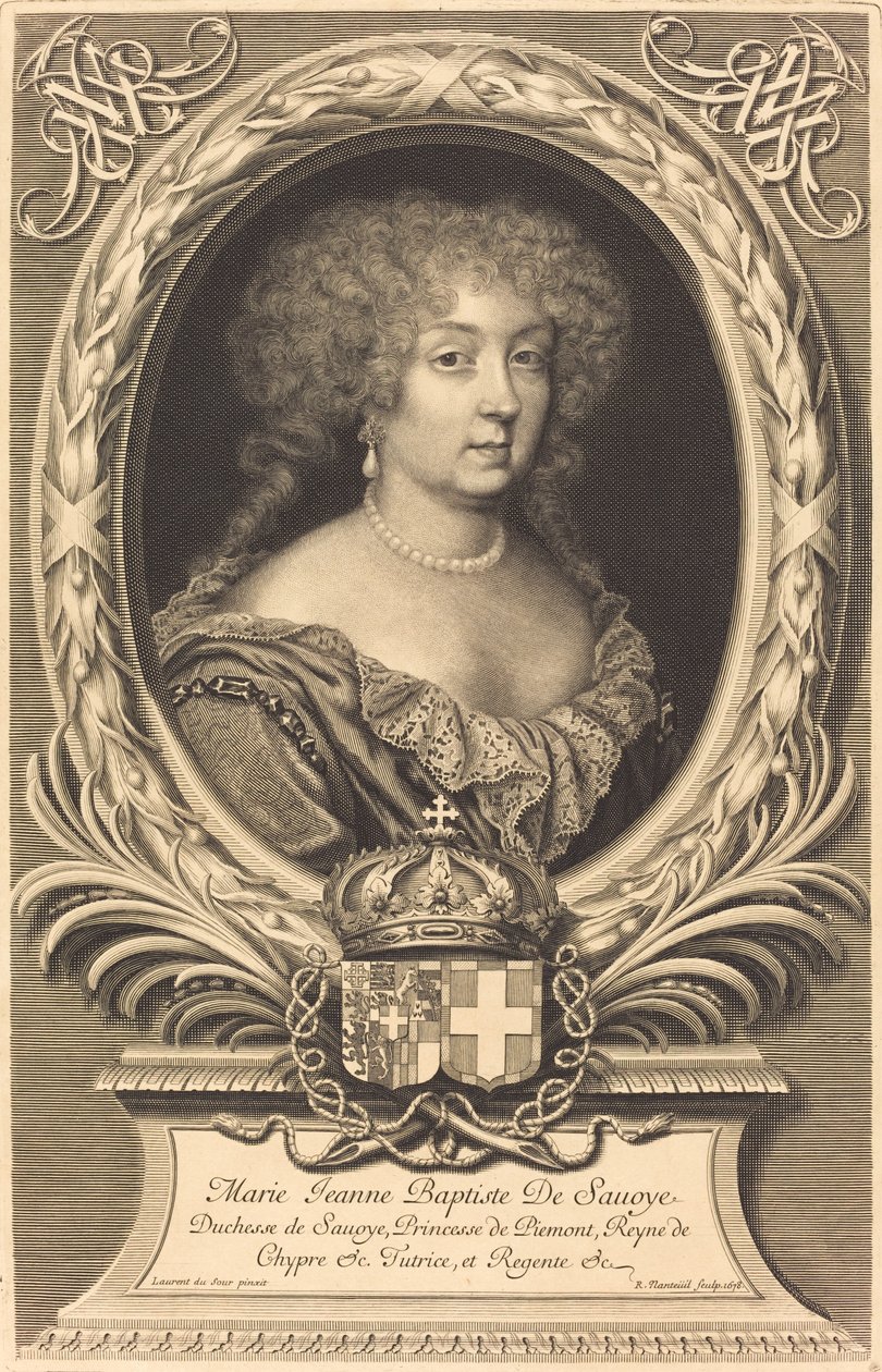 Marie-Jeanne-Baptiste, Duquesa de Savoie de Robert Nanteuil after Laurent Dufour