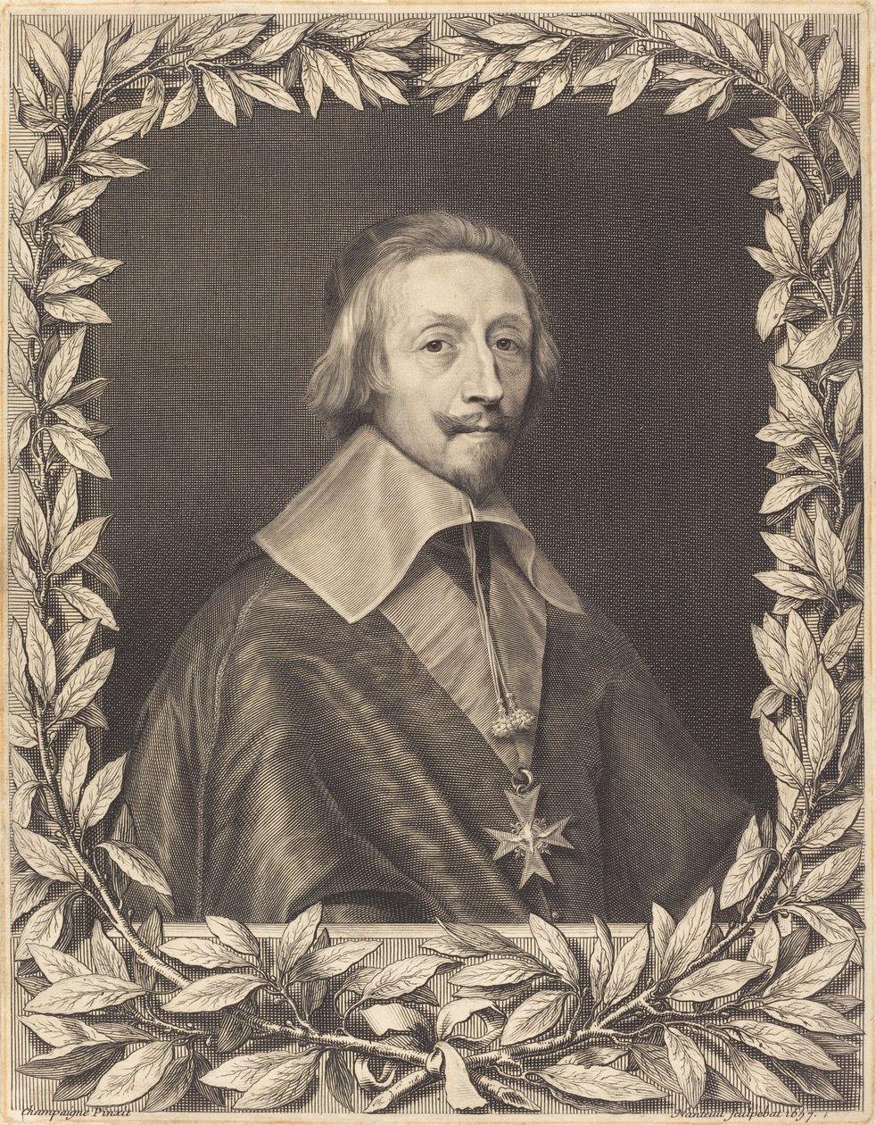 Cardeal Richelieu de Robert Nanteuil after Philippe de Champaigne