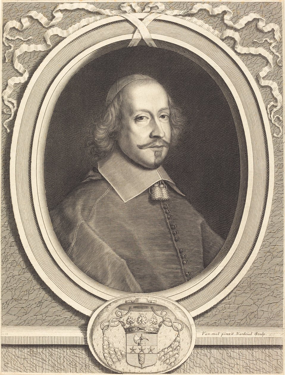 Cardeal Jules Mazarin de Robert Nanteuil after Pieter van Mol