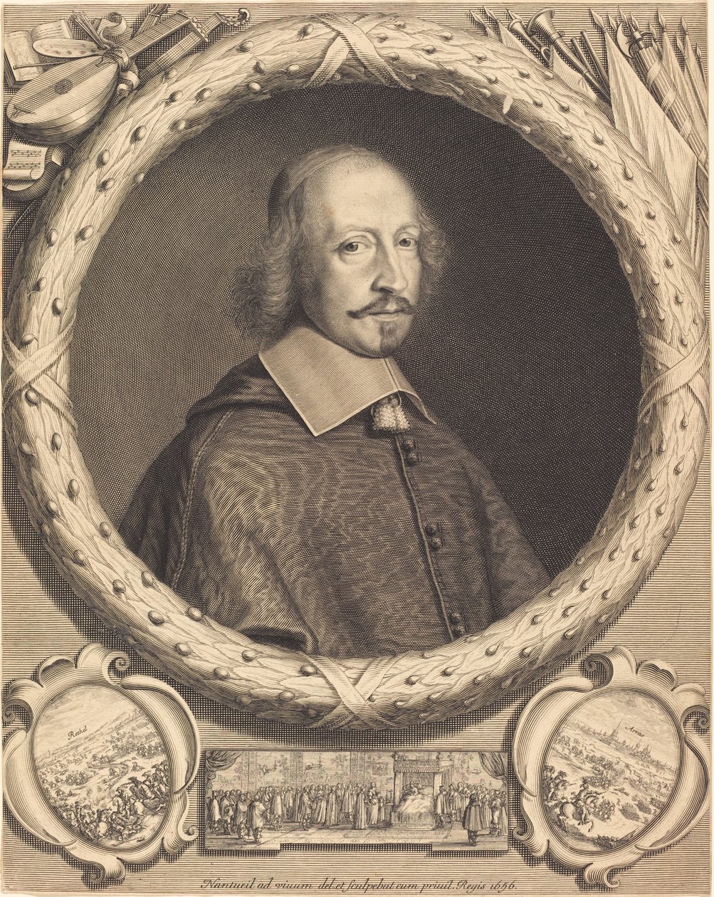 Cardeal Jules Mazarin de Robert Nanteuil and Israël Silvestre