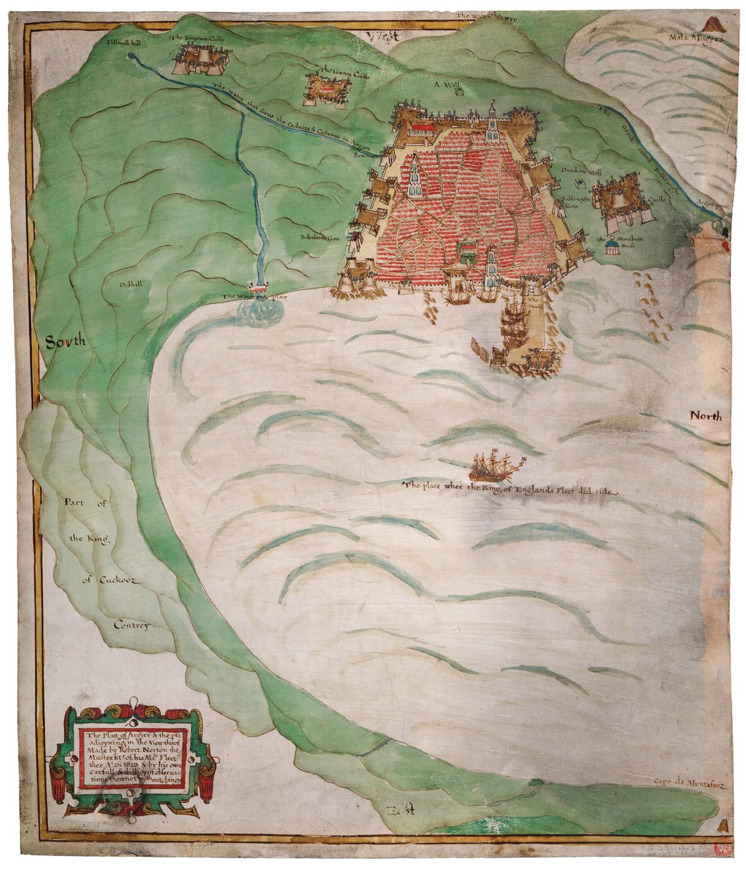 Carta da Baía de Argel de Robert Norton