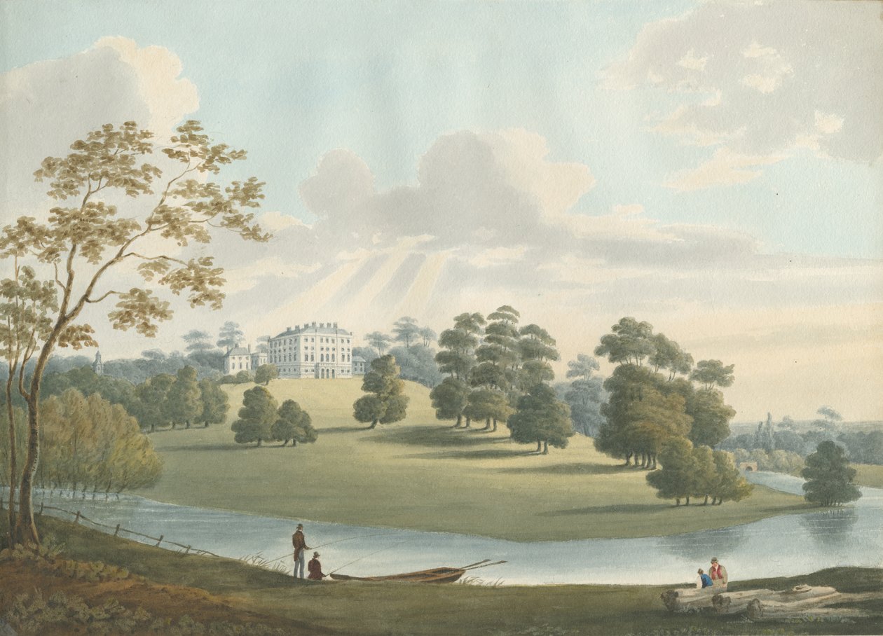 Patshull House: pintura em aquarela, nd [1826] de Robert Noyes