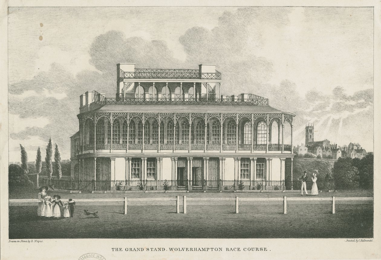 Wolverhampton - Grand Stand no Race Course: litografia, sd [meados do século 19] de Robert Noyes