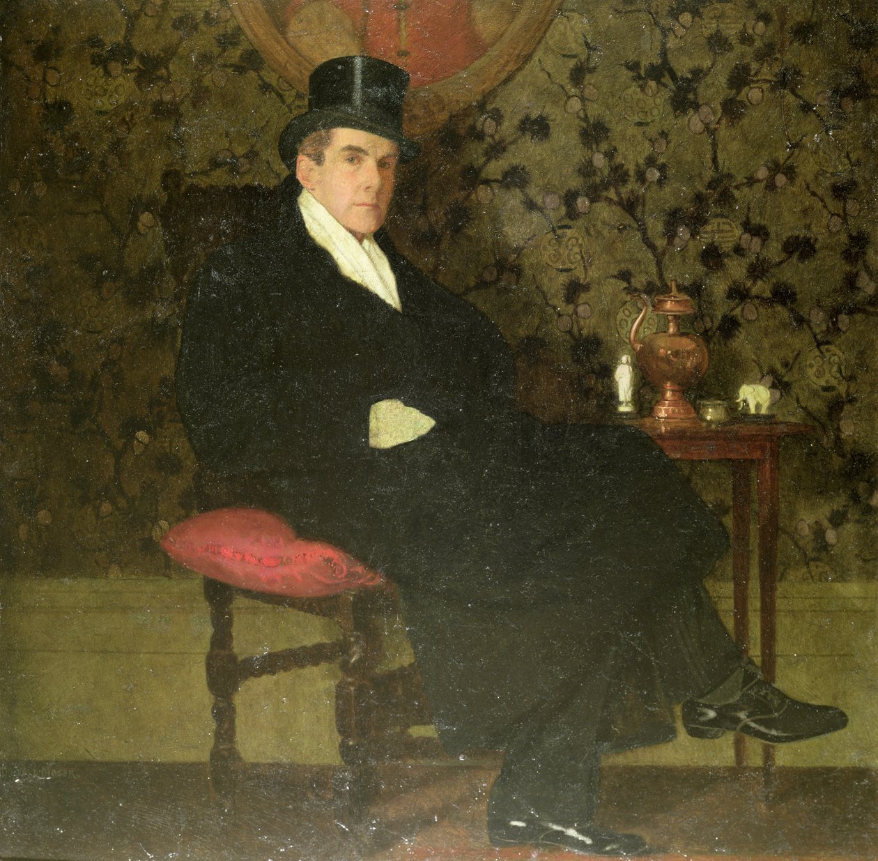 Homem com um casaco de peles de Robert Oswald Moser