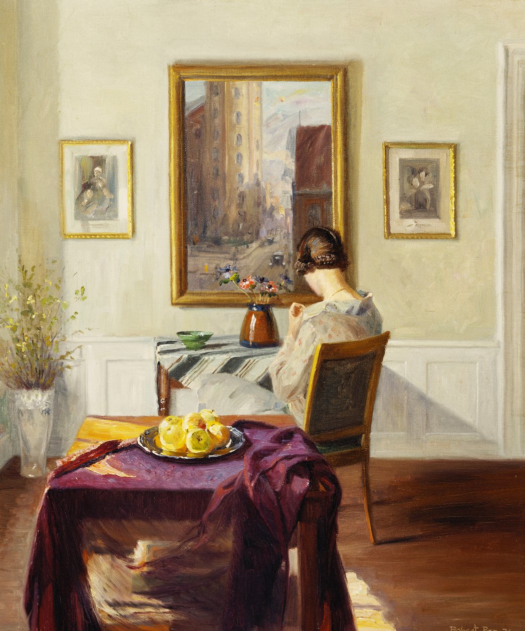 Uma mulher em um interior de Robert Panitzsch