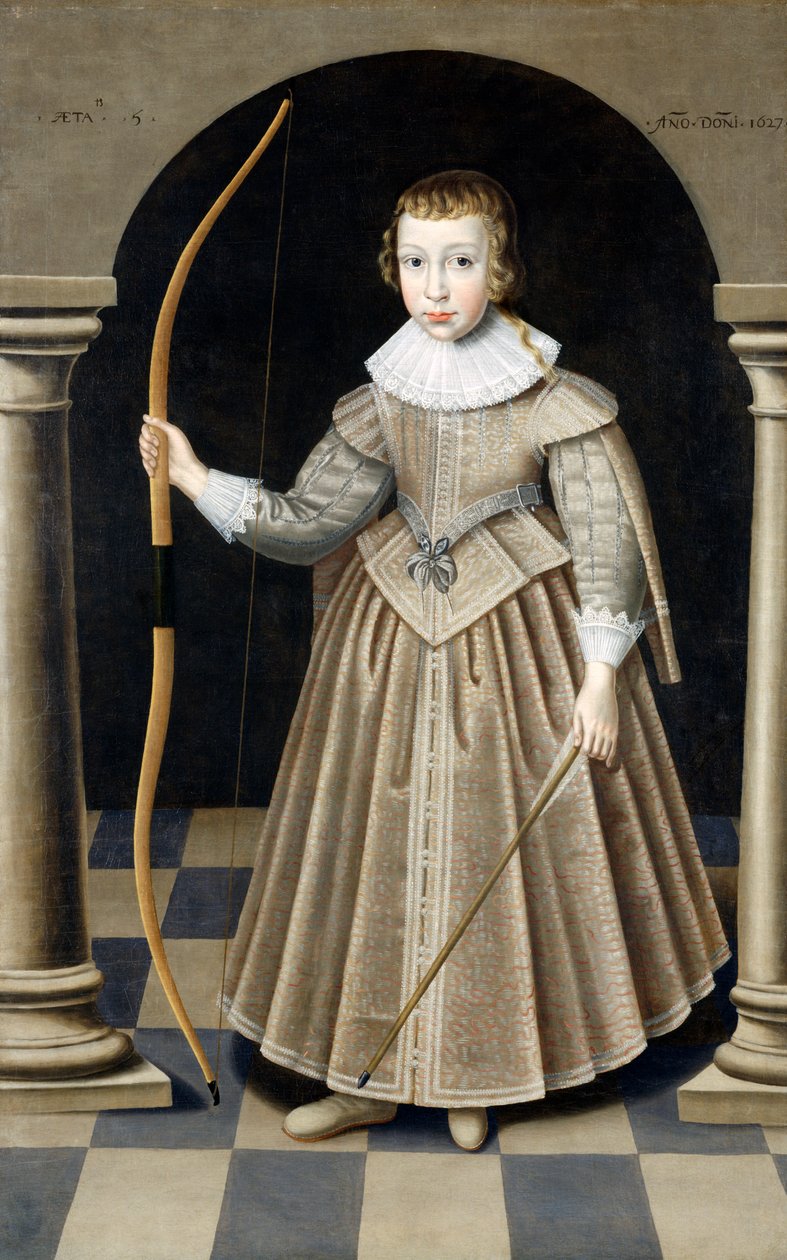 Um menino da família Howard, 1627 de Robert Peake